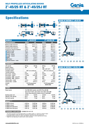 Piattaforme aeree articolate gommate Genie Z-45/25 J RT