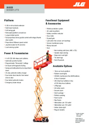 Piattaforme aeree verticali a pantografo su ruote JLG 2632ES