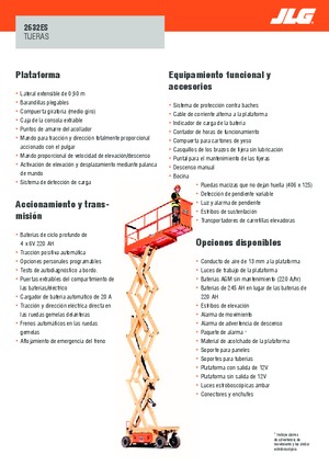 Piattaforme aeree verticali a pantografo su ruote JLG 2632ES