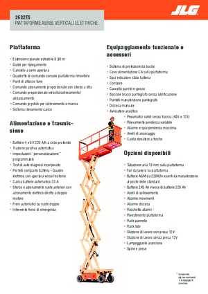 Piattaforme aeree verticali a pantografo su ruote JLG 2632ES