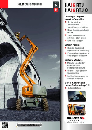 Piattaforme aeree articolate gommate Haulotte HA16 RTJ