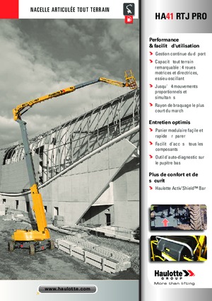 Piattaforme aeree articolate gommate Haulotte HA41 RTJ PRO