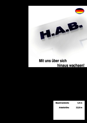 Piattaforme aeree verticali a pantografo su ruote HAB S 225-12 D 4WD S