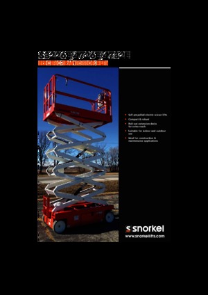 Piattaforme aeree verticali a pantografo su ruote Snorkel S3226E