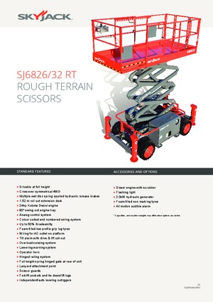 Piattaforme aeree verticali a pantografo su ruote Skyjack SJ III 6826 E