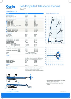 Piattaforme aeree telescopiche gommate Genie SX-150