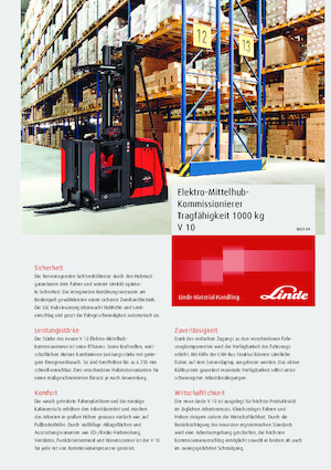 Commissionatori Linde V10 Std