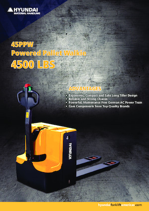 Transpallet elettr. a timone guida terra Hyundai 45PPW
