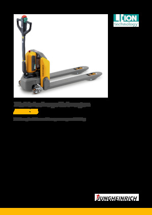 Transpallet elettr. a timone guida terra Jungheinrich AME 15