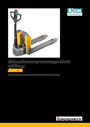 Transpallet elettr. a timone guida terra Jungheinrich AME 15