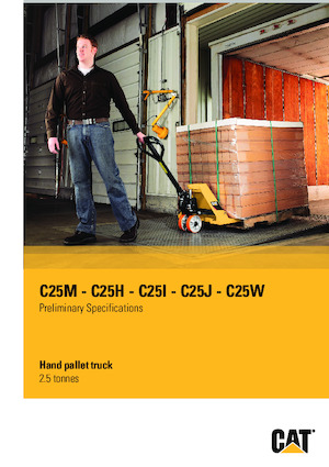 Transpallet elettr. a timone guida terra Caterpillar C25M