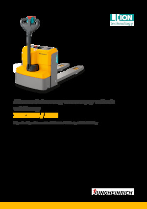 Transpallet elettr. a timone guida terra Jungheinrich EJE M15