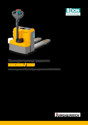 Transpallet elettr. a timone guida terra Jungheinrich EJE M15