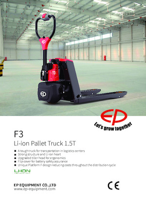 Transpallet elettr. a timone guida terra EP F3