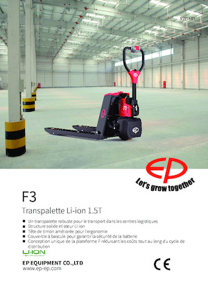 Transpallet elettr. a timone guida terra EP F3