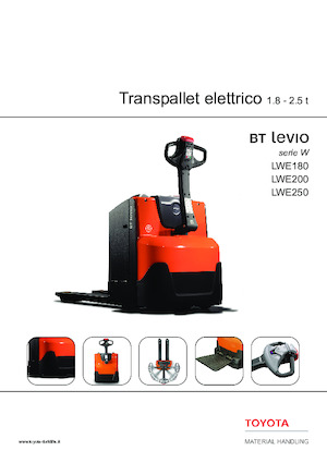 Transpallet elettr. a timone guida terra Toyota LWE200