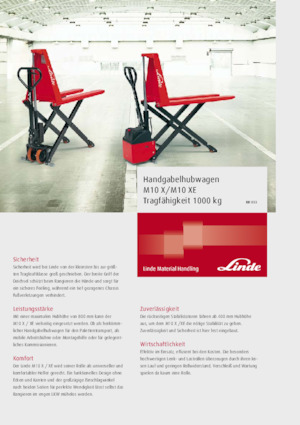 Transpallet elettr. a timone guida terra Linde M10X