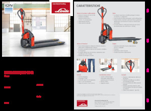 Transpallet elettr. a timone guida terra Linde MT12 