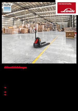 Transpallet elettr. a timone guida terra Linde MT15C