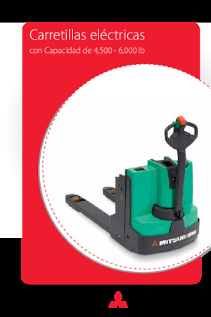 Transpallet elettr. a timone guida terra Mitsubishi PW23