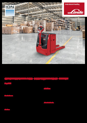 Transpallet elettr. a timone guida terra Linde T25