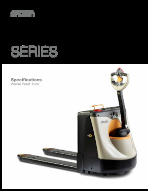 Transpallet elettr. a timone guida terra Crown WP 3245