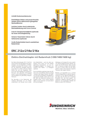 Stoccatori per pallet uomo in piedi Jungheinrich ERC 212z