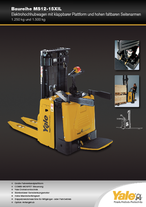 Stoccatori per pallet uomo in piedi Yale MS12X