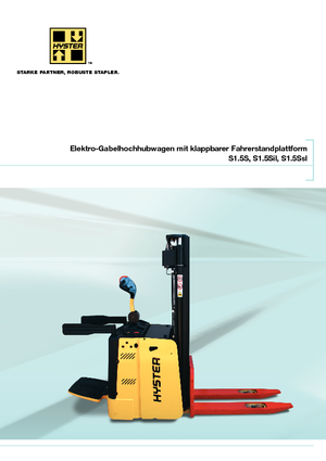 Stoccatori per pallet uomo in piedi Hyster S 1.5 S-SL