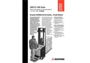 Stoccatori per pallet uomo in piedi Mitsubishi SBV 12 NI