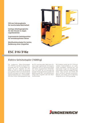 Stoccatori per pallet uomo seduto Jungheinrich ESC 316