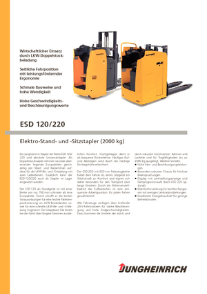 Stoccatori per pallet uomo seduto Jungheinrich ESD 120 L