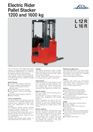 Impilatori Walkie Linde L 16 R