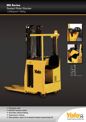 Stoccatori per pallet uomo seduto Yale MS 12 S