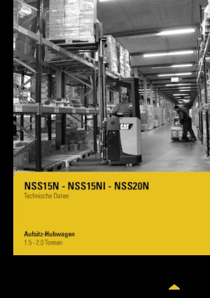 Stoccatori per pallet uomo seduto Caterpillar NSS15N