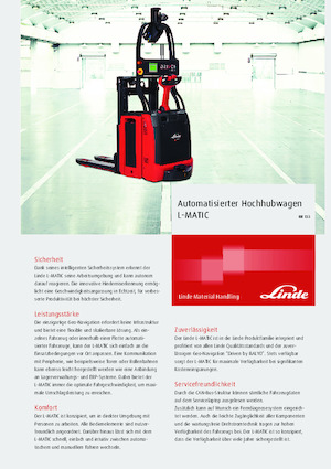 Stoccatori per pallet uomo in piedi Linde L-MATIC
