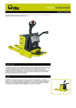 Transpallet uomo in piedi PRAMAC Lifter QX 20 P