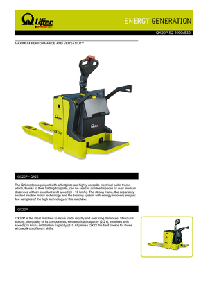 Transpallet uomo in piedi PRAMAC Lifter QX 20 P
