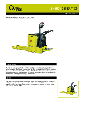 Transpallet uomo in piedi PRAMAC Lifter QX 22