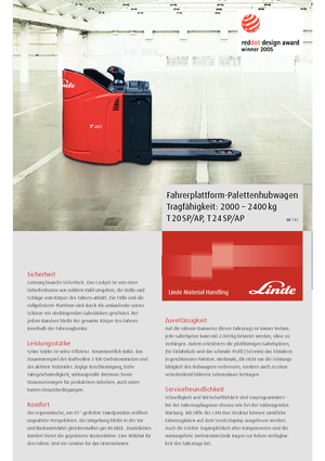 Transpallet uomo in piedi Linde T 24 AP