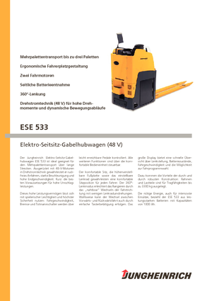 Transpallet uomo seduto Jungheinrich ESE 533