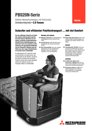 Transpallet uomo seduto Mitsubishi PBS20N