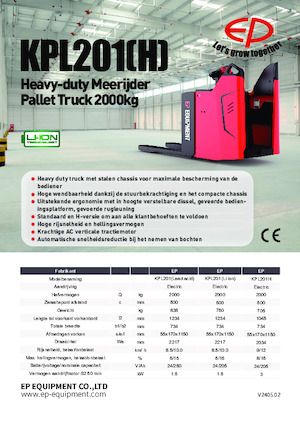 Transpallet uomo in piedi EP KPL201