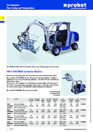 Pavimentatrici stradali Probst VM-X-PAVERMAX comfort