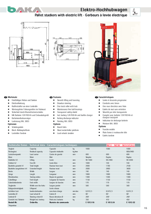 Impilatori Walkie Baka E 1012-16