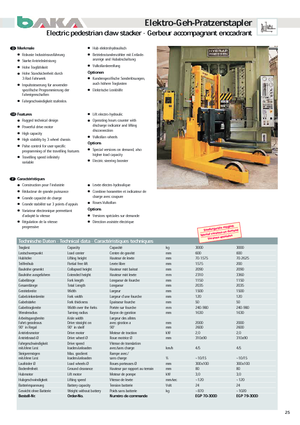 Impilatori Walkie Baka EGP 79-3000