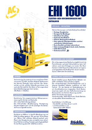 Impilatori Walkie Stöcklin EHI 1600