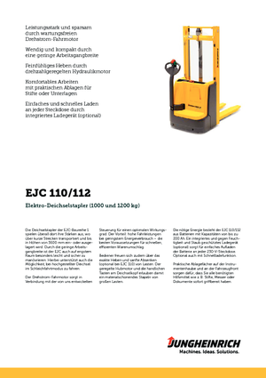 Impilatori Walkie Jungheinrich EJC 112