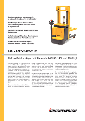 Impilatori Walkie Jungheinrich EJC 212z