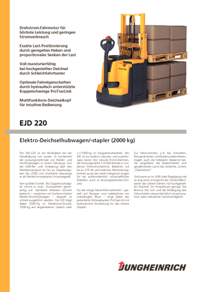 Impilatori Walkie Jungheinrich EJD 220